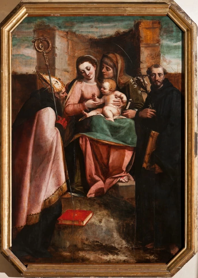 Madonna col Bambino tra Sant'Anna, San Nicola da Bari e San Nicola da Tolentino - Cattedrale di San Lorenzo, Genova